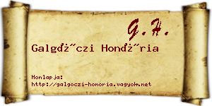 Galgóczi Honória névjegykártya